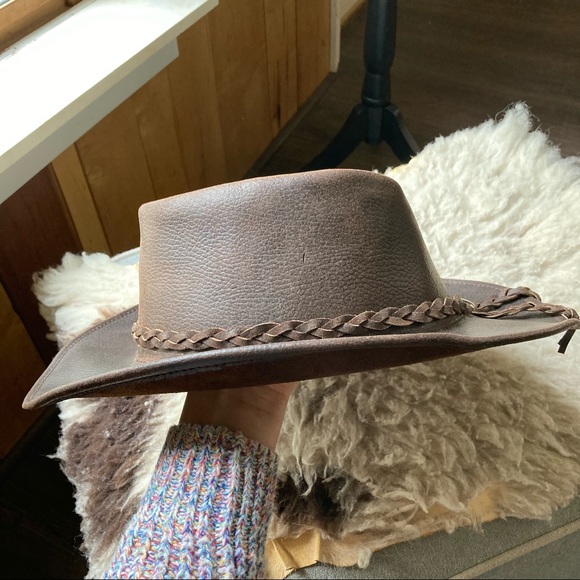 Badass Leather Western Hat - Picture 3 of 12